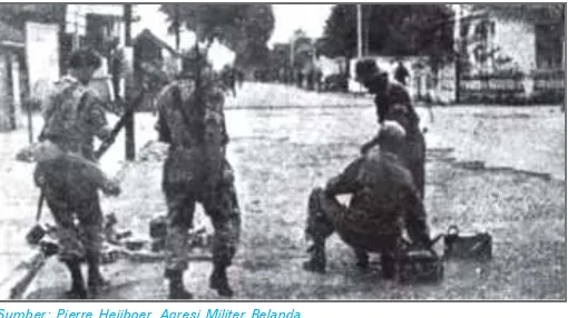 Gambar 9.7 Pada tanggal 19 Desember 1948 Tentara Belandamenduduki kota Yogyakarta setelah sebelumnya mengebomLapangan Terbang Maguwo