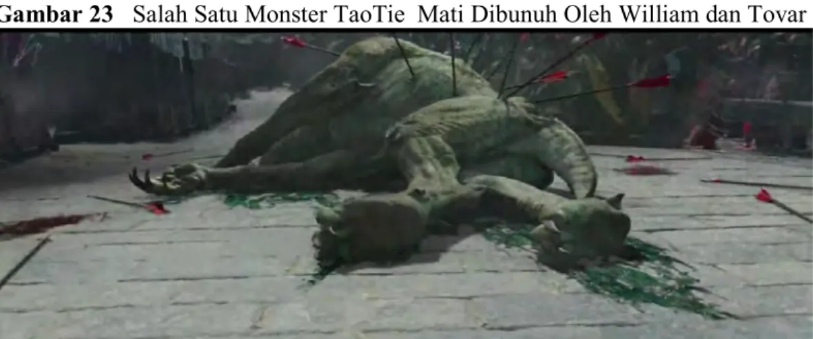 Gambar 23   Salah Satu Monster TaoTie  Mati Dibunuh Oleh William dan Tovar 