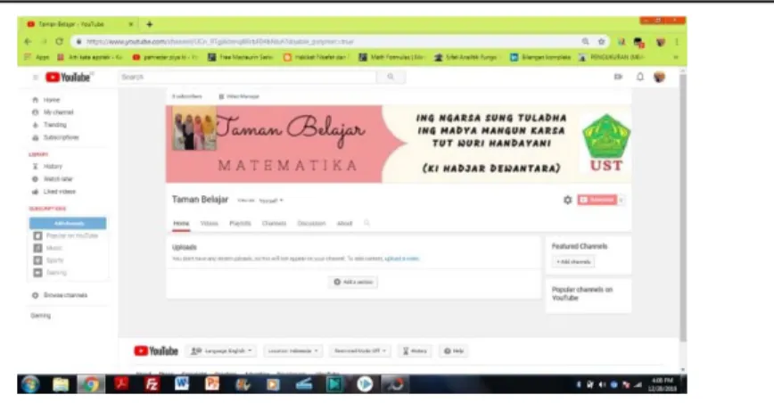 Gambar 1. Channel YouTube 