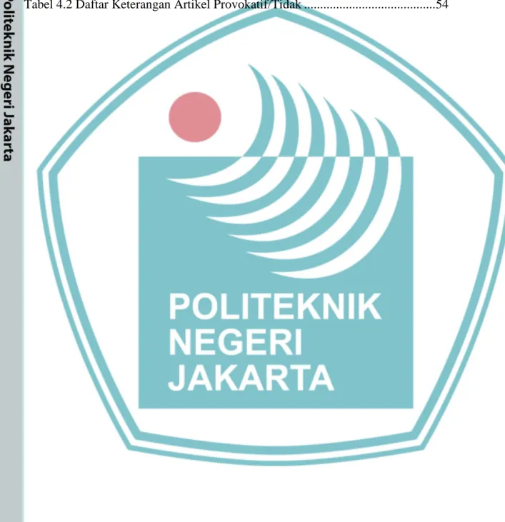 Tabel 4.1 Daftar Judul Artikel ..............................................................................