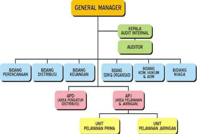 Gambar 3.1 Struktur Organisasi Umum PT (Persero) PLN Distribusi Jawa 