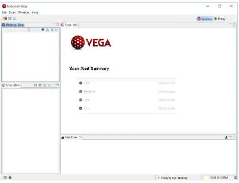 Gambar 4. GUI Pendeteksi Celah Keamanan Web Vega 