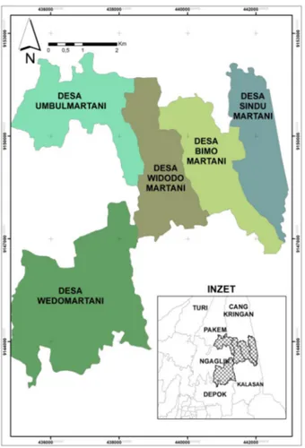 Gambar 1. Peta Administrasi Kecamatan Ngemplak sebagai Daerah Penelitian 