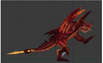 Gambar 3.17 Tampak kiri animasi serangan normal karakter  Dragon 