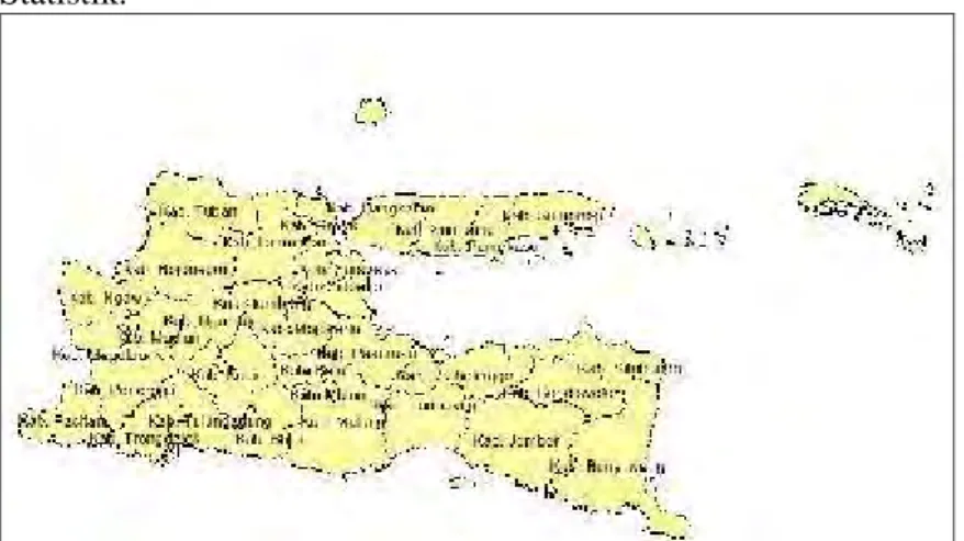 Gambar 3.1 Provinsi Jawa Timur 3.2 Variabel Penelitian