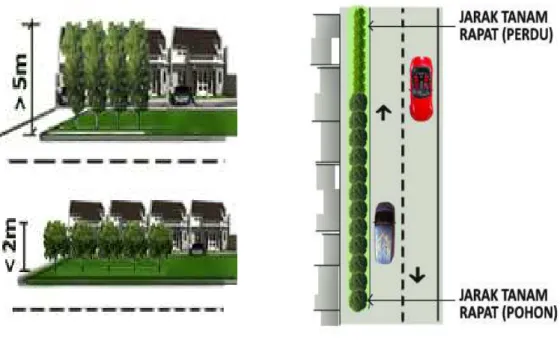 Gambar 19. Tanaman Berfungsi Sebagai  Pembatas Pandang 