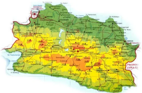 Gambar 1.1 Peta Wilayah Hukum Pengadilan Militer II-09 Bandung 