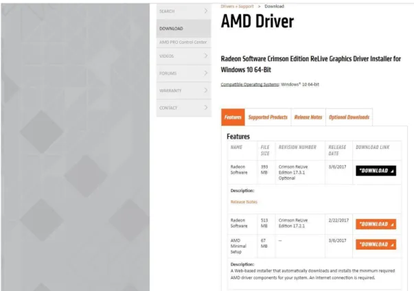 Gambar  7. Website  Resmi  Untuk  AMD  Driver 