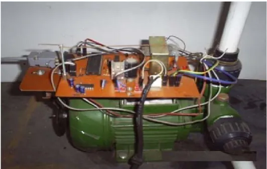 Gambar 5.  Motor Induksi  Dan  Rangkaian Interface Yang Digunakan Pada  Penelitian 