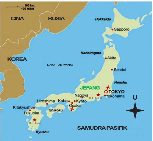 Gambar 3.9 Peta negara Jepang