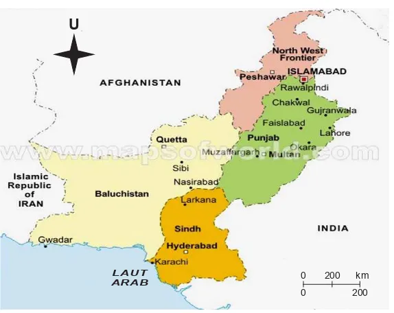 Gambar 3.13 Peta negara Pakistan