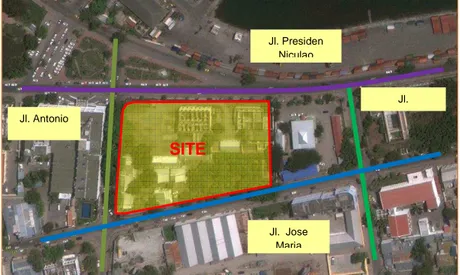 gambar 4.1.Lokasi lahan bangunan Hotel Bisnis ini terletak di Jl. Antonio  