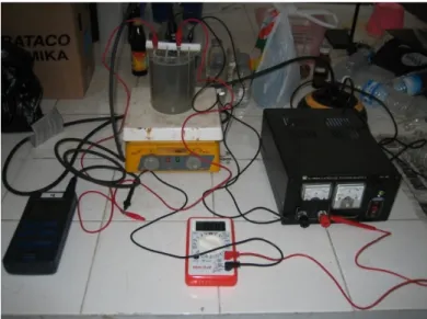 Gambar 1. Rangkaian Peralatan Elektrokoagulasi 