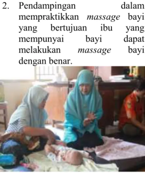 Gambar 1. Pendidikaan Kesehatan  Massage Bayi 