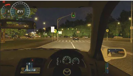 Gambar 1. Pengaturan simulasi mengemudi malam hari 
