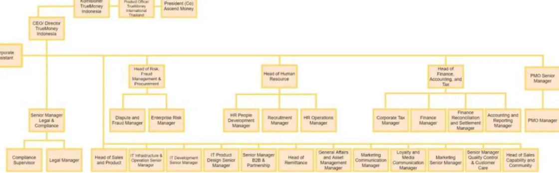 Gambar 2.2 Struktur Organisasi TrueMoney Indonesia  