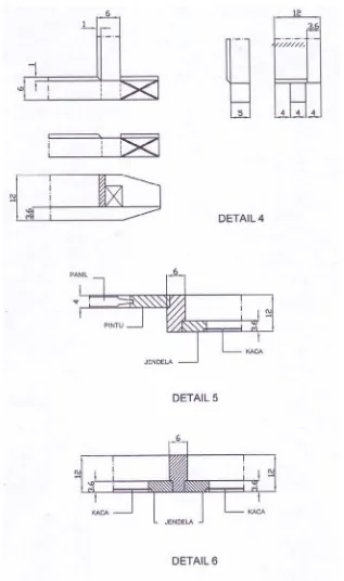 Gambar 6.23 Detail konstruksi Kosen pintu dan Jendela  