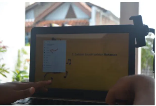 Gambar 1. Proses Workshop Daring Perekaman Audio 