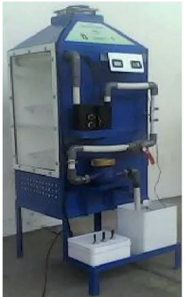 Tabel 1. Beda suhu air rata-rata (Range) ( o C)  Debit  (ml/dt)  T in  ( o C)  Sudut sekat  5 o  10 o  15 o  20 o  50  50  10.9  10.4  9.9  9.6 60  18.2  17.4  16.7  15.0  70  26.0  25.6  26.1  24.4  75  50  10.4  9.8  9.5  8.7 60  16.8  16.4  15.6  14.9  