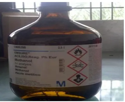 GAMBAR A-12 : Memasukan Metanol kedalam Gelas Ukur 
