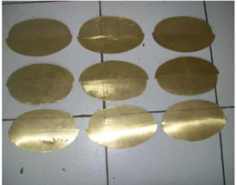 Gambar 3. Material Substrat dari Kuningan