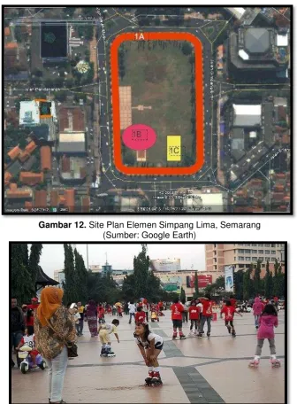 Gambar 12. Site Plan Elemen Simpang Lima, Semarang 