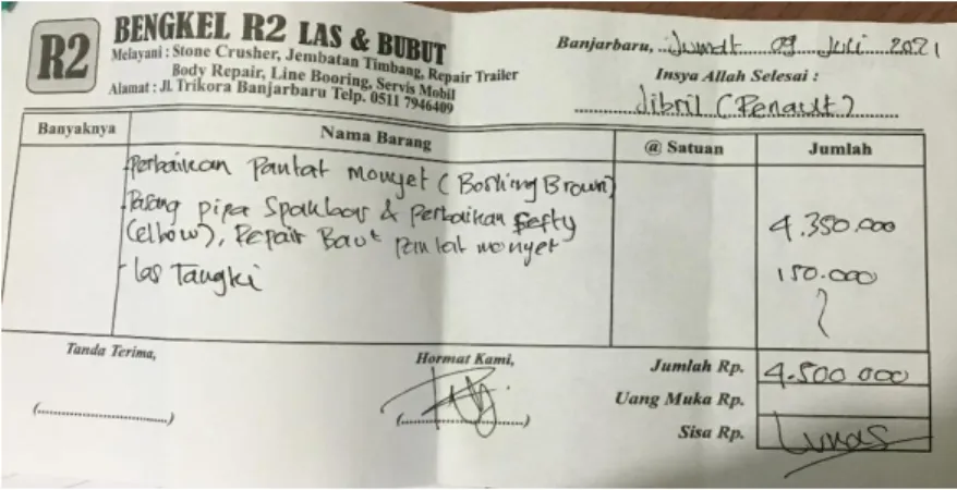 Gambar 4.4 Nota Penjualan 1 