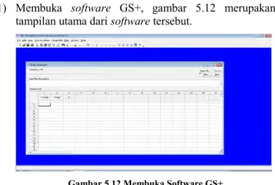 Gambar 5.12 Membuka Software GS+ 