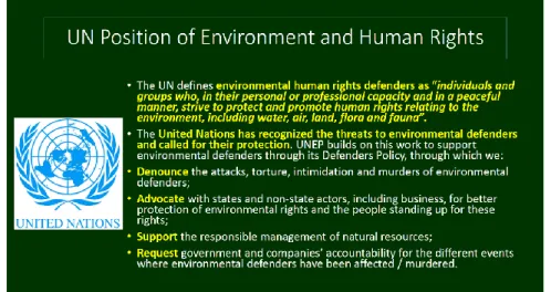 Gambar 4. UN Position of Environment and Human Rights 