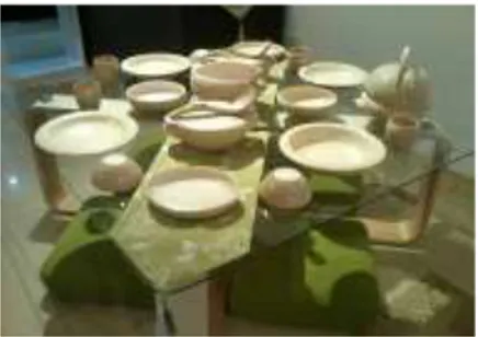Gambar 5   Prototaip set pinggan mangkuk yang dihasilkan.  