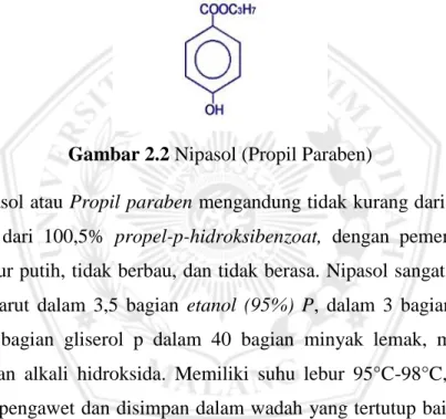 Gambar 2.2 Nipasol (Propil Paraben) 