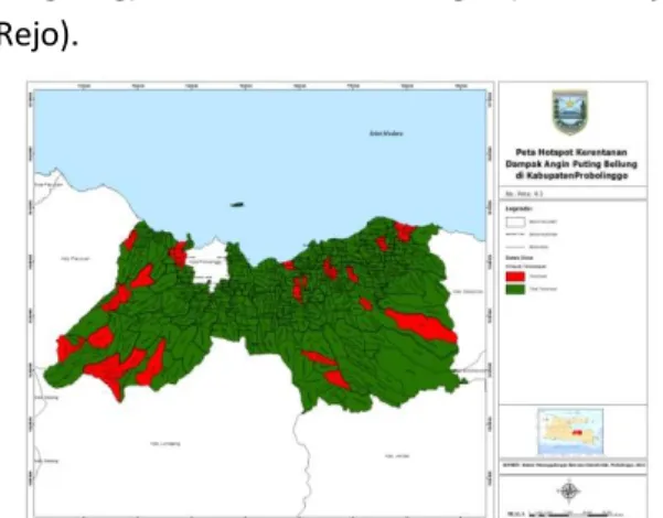 Gambar 2. Pemetaan Dampak Perubahan Iklim  Longsor Prioritas 1 