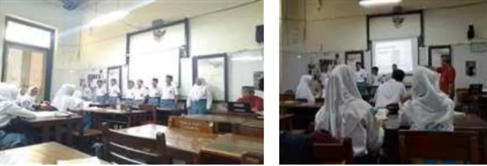 Gambar  6.  Foto  kegiatan  proses  belajar mengajar di kelas X Mipa  di  SMAN  3  Semarang  sebelum  berlaku  sistem  Daring  dokumentasi  diambil  pada  hari  Senin tanggal 9 maret 2020