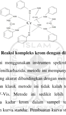 Gambar 4.1 Reaksi kompleks krom dengan difenilkarbazida 