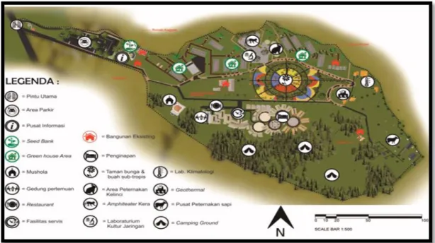 Gambar 1. Desain Agrotechno Park Universitas Brawijaya di Cangar [1] 
