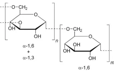 Gambar 2.6. Struktur kimia Dextran 70 (Medscape, 2013). 