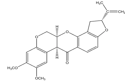 Gambar 2.2 Struktur kimia rotenon 
