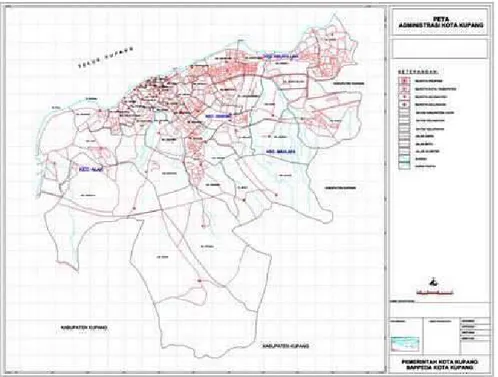 Gambar 1. Pembagian Wilayah Kota Kupang sebagai Objek Penelitian 