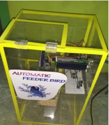 Gambar 4 Prototype Pakan  Burung Otomatis Menggunkan Arduino  Berbasis Internet of Things 