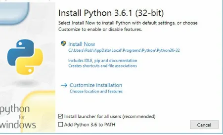 Figure 1-2 Python installer