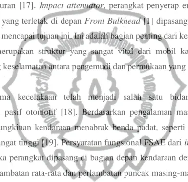 Gambar 2.1 Impact Attenuator [20]  commit to user 