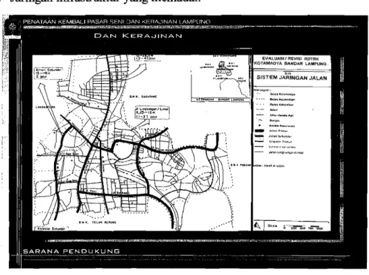 Gambar 1.1  Jaringan Infrastruktur Galan) data survei 1999  (Bappeda Kota Bandar Lampung,  1998) 