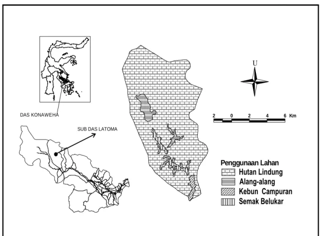 Figure 1. The Map of landuse situation in Latoma Sub Watershed 