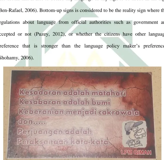 Figure 2.2 Examples of bottom-up sign in UINSA 