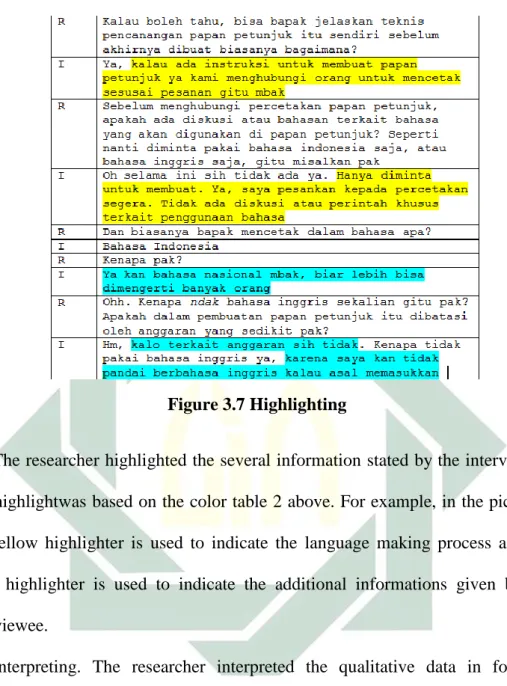 Figure 3.7 Highlighting 