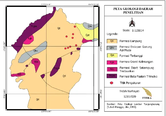 Gambar 2.3 Peta Daerah Penelitian (modifikasi dari Mangga dkk., 1993). 
