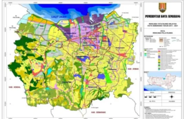 Gambar 1. Peta Rencana Pola Ruang Kota Semarang 