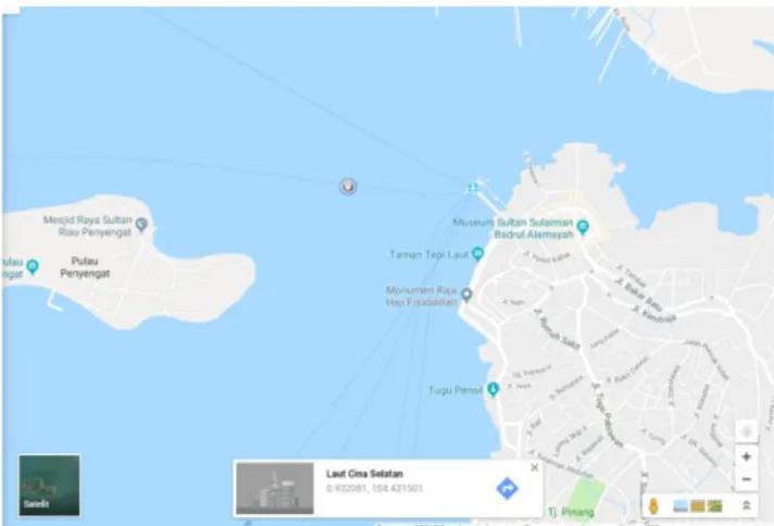 Gambar 8. Lokasi perahu nelayan pada google maps  IV.   K ESIMPULAN