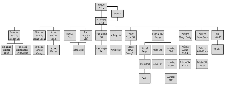 Gambar 2.1. Struktur Organisasi pada PT. Medan Tropical Canning & Frozen Industries 