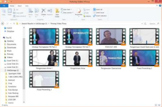 Gambar 3.11. Video-video yang penulis perlu edit  